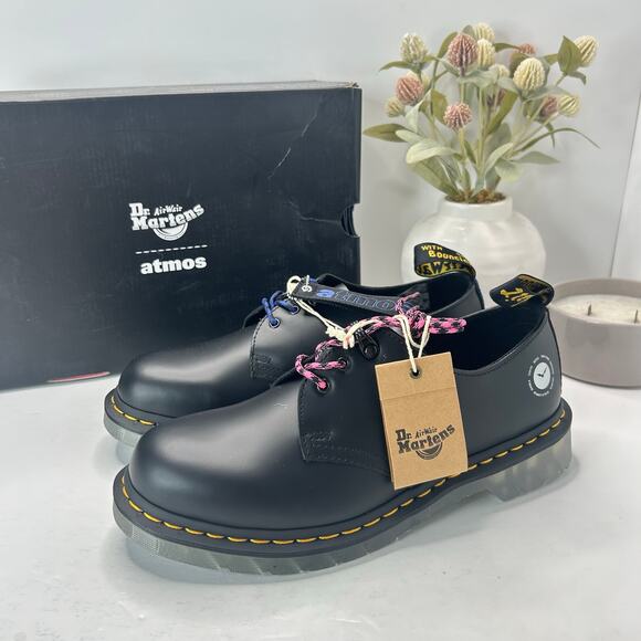 Dr Marten 1461 Atoms Leather Slip Resistant Oxford Shoe Black Men 9 Women 10 NWB - Picture 3 of 10